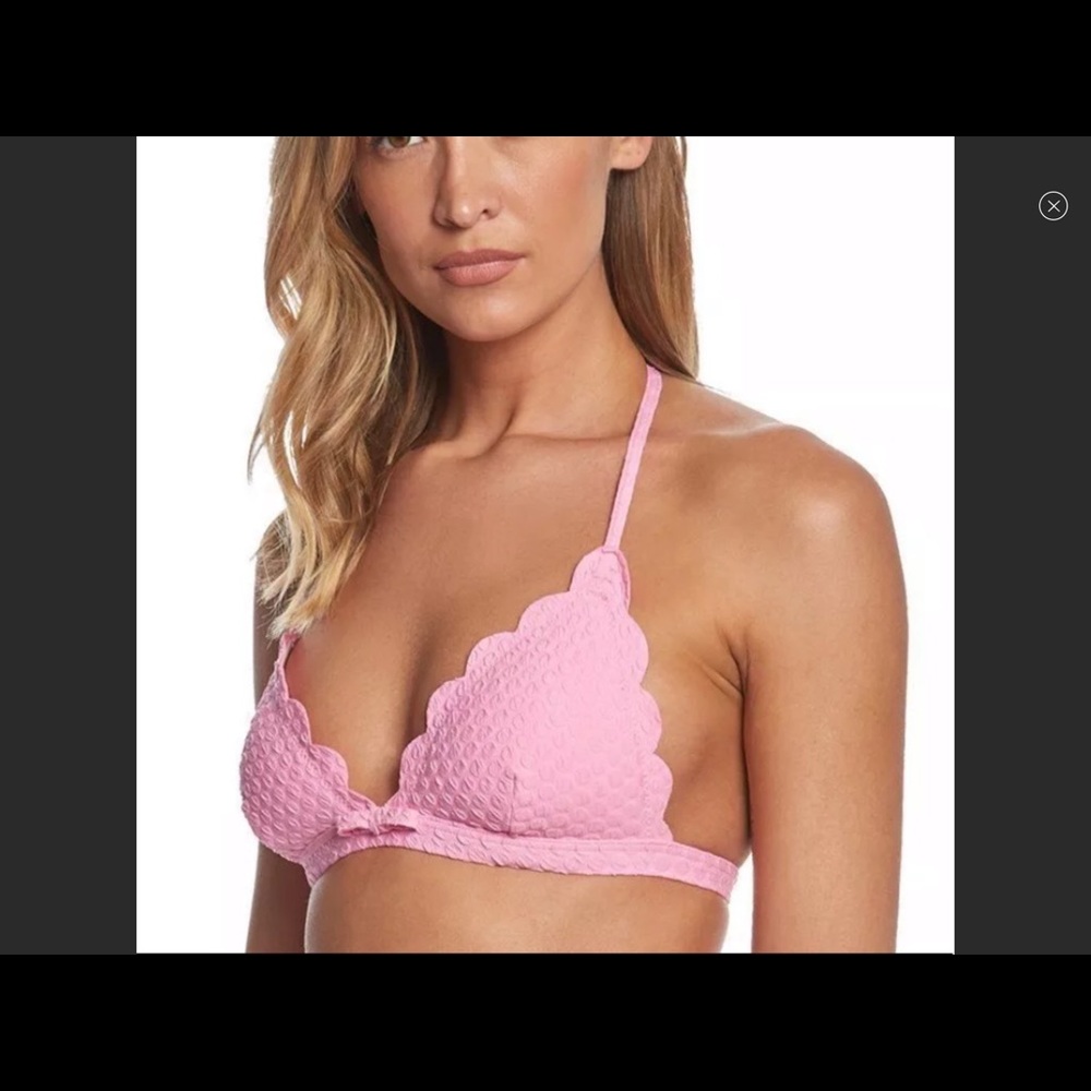 Kate Spade Scalloped Textured Bikini Top